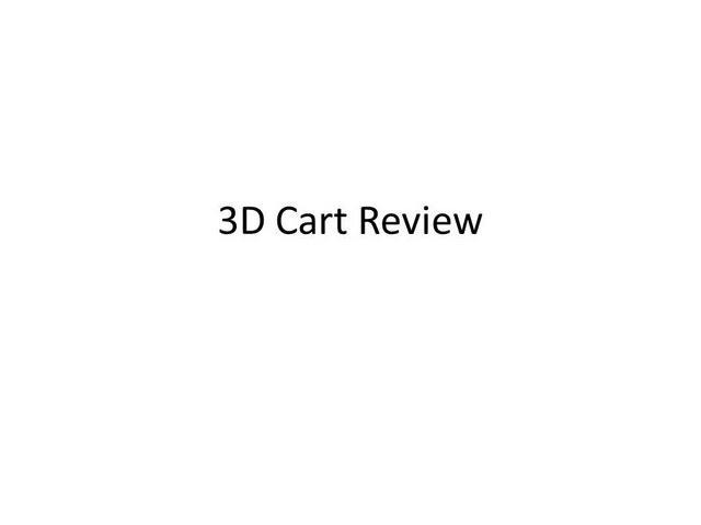 3DCart Video Review