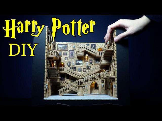 I Made Harry Potter Moving Staircases of Hogwarts diorama!!