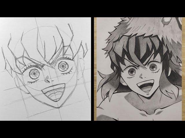 How to Draw Inosuke | drawing tutorial | easy anime drawing