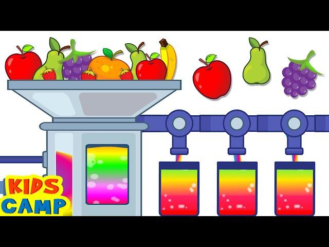 Learn Colors for Kids With Fruit Juice Factory | Best Learning Videos for Toddlers | @kidscamp