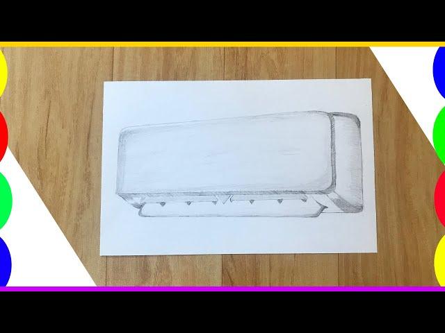 Air Conditioner Drawing | How To Draw Air Conditioner Step By Step