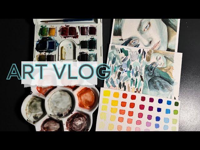 طورت رسمي بالالوان المائية في ٥ أيام !| Art Vlog