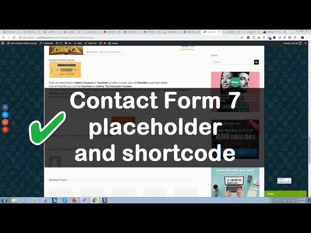 contact form 7 placeholder and contact form 7 shortcode