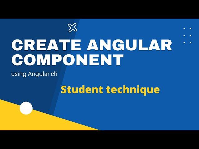 Create Angular Components Using angular CLI | How to create Component in Angular 12