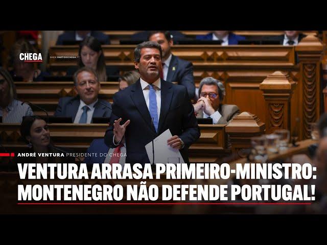 Ventura ARRASA primeiro-ministro: Montenegro não defende Portugal!