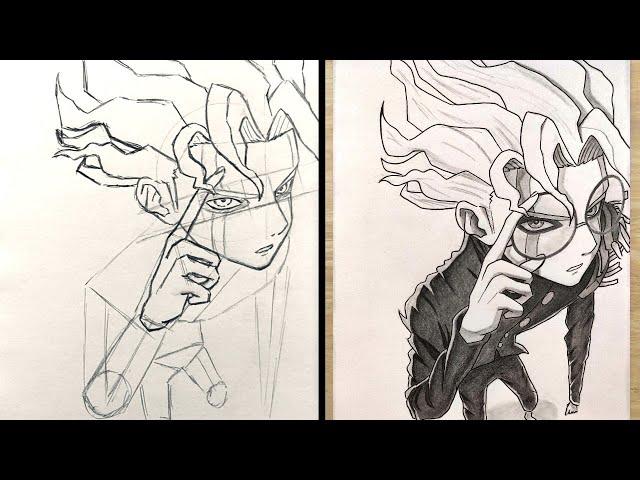 How to Draw Okarun - Dandadan | easy to draw | anime drawing tutorial