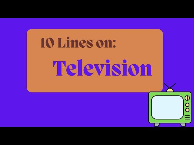 10 Lines on Importance of Television in English || Ayan Education