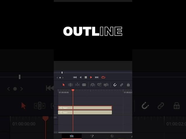 Outline text animation in DaVinci Resolve