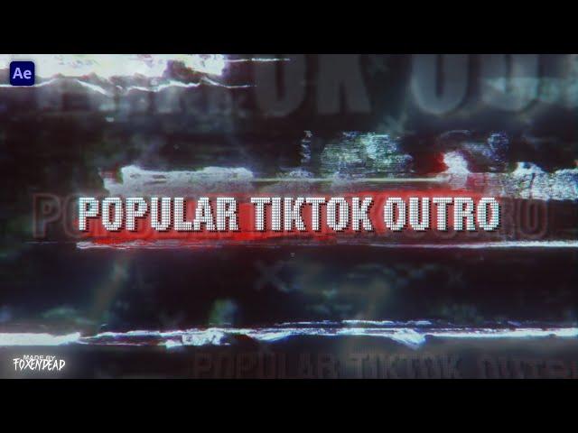 Popular tiktok outro tutorial on After Effects (+Project File)