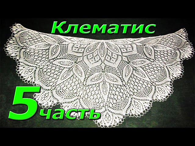 5. Шаль спицами "КЛЕМАТИС". 55-70 ряд