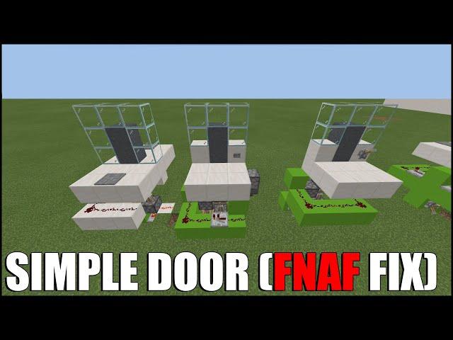 Simple Redstone Door in Minecraft Bedrock! (FNAF Door Quick Fix)