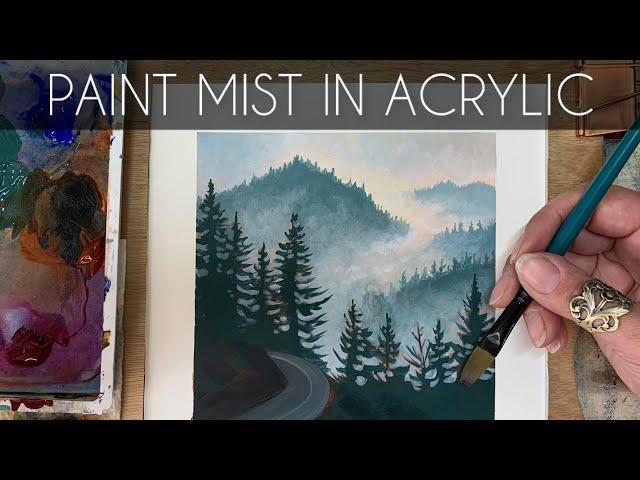 Misty Morning Mountains, How To Paint, Realtime Paint Along Tutorial- Nature's Whispers 63