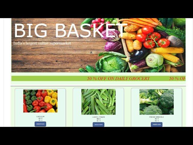 GROCERY WEBSITE USING HTML CSS WITH CODE LINK #webdevelopment