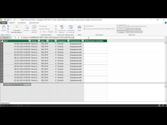 PowerPivot. 01.  Введение.  Первое знакомство