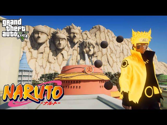 GTA 5 -  Naruto Mod | Konoha Hidden Leaf Village Map!