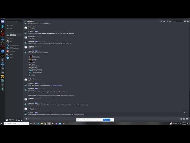 how to create event using Raid Helper in Discord