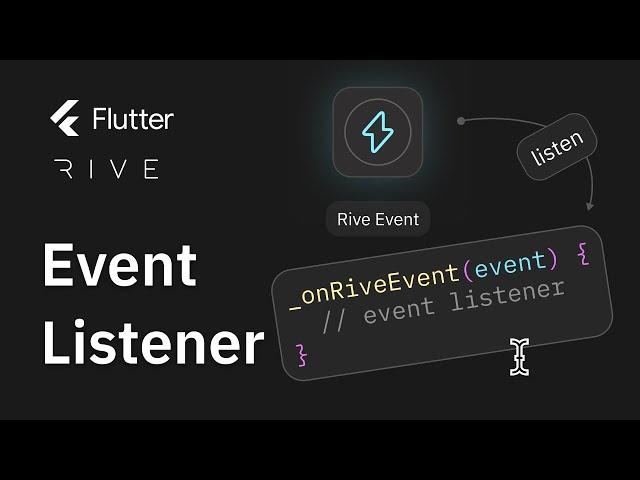 Flutter Rive Event Listeners - Subscribe to Rive Events in Flutter Runtime