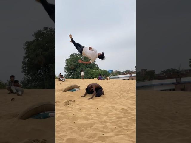 Double front  double back to  #stuntvideo #flipvideo #shortvideos #viralvideo #flip #jump ￼