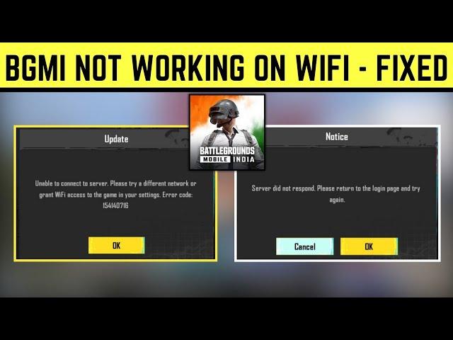 Bgmi not working on wifi | Bgmi wifi se nahi chal raha | Bgmi wifi problem | Bgmi 2.5 not working