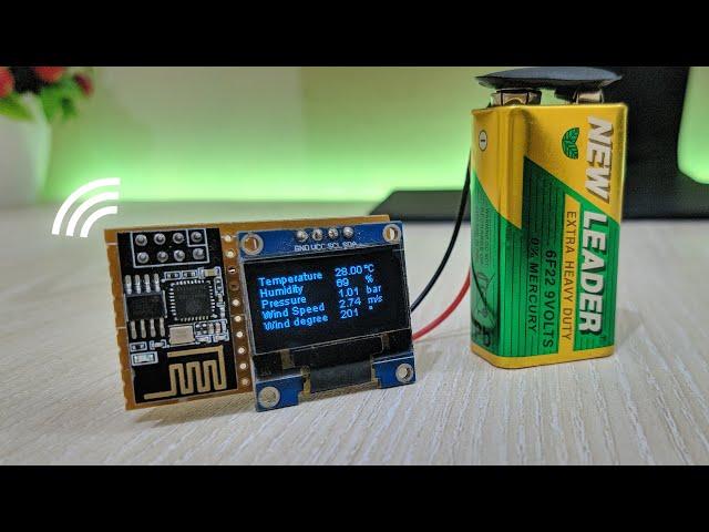 DIY Weather WiFi Weather Station | ESP8266, OLED display