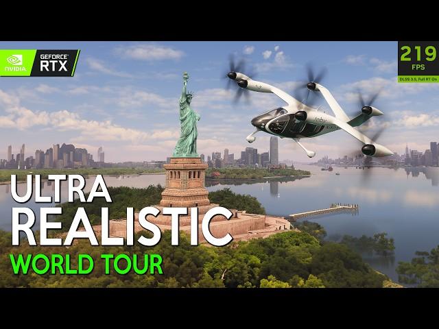 Flying Over the World in 4K | PHOTOREALISTIC Next-Gen Cities in FLIGHT SIMULATOR 2024 with RTX 4090