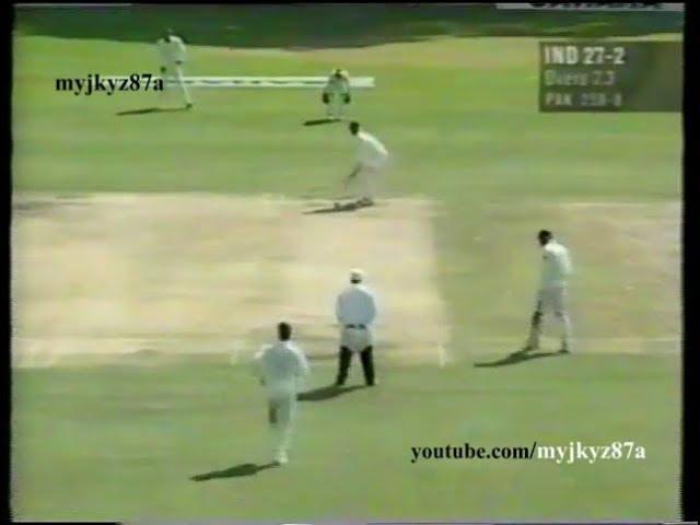 Waqar Younis Vs Young Rahul Dravid (Full Over) Sahara Cup 1996