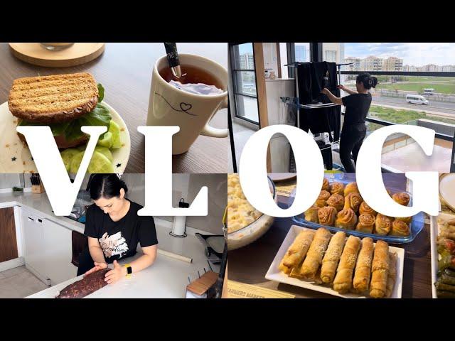GÜNLÜK EV DÜZEN VLOG  ÇAMAŞIR BULAŞIK RUTİN İŞLER  MOZAİK PASTA YAPTIM  GÜN MENÜSÜ HAZIRLADIK 