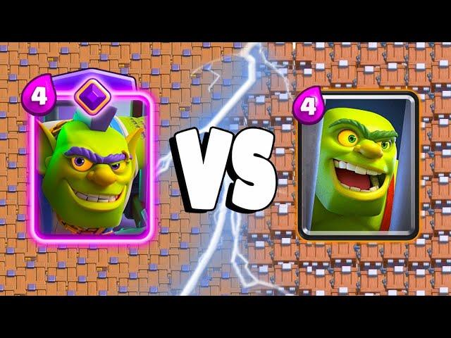 EVOLVED GOBLIN CAG Vs GOBLIN CAGE - Clash Royale Challenge