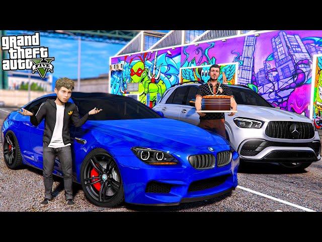 ОТЕЦ И СЫН В GTA 5 - СЫНУЛЯ ПРИЕХАЛ ДОМОЙ! КУПИЛ СЫНУ BMW M6! ВСЯ СЕМЬЯ В СБОРЕ! ВОТЕР