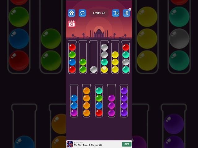 Ball Sort Color Puzzle Game! Ball  sort game /game shorts video // with New songs #gaming #games