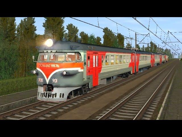 ЭР2К-901 "Юность" Прибывает на платформу. (Trainz android)