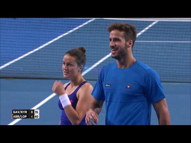 Sensational mixed doubles rally between Australia and Spain - Mastercard Hopman Cup 2017