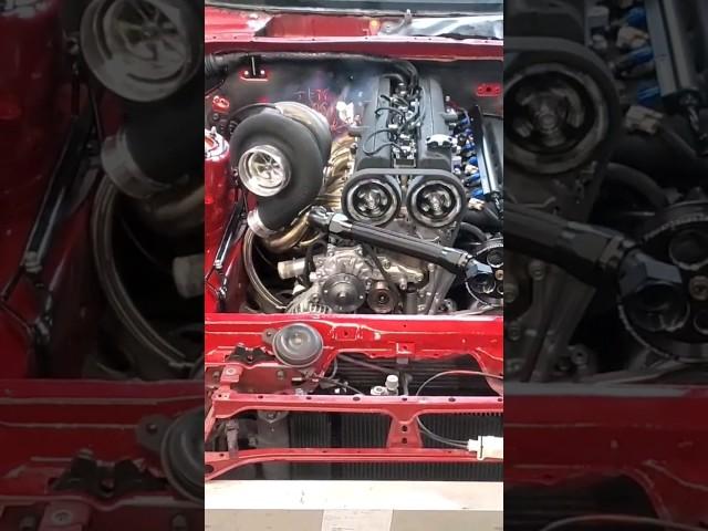 Toyota Supra 2JZ Turbo Cold Start Fresh Build #shorts