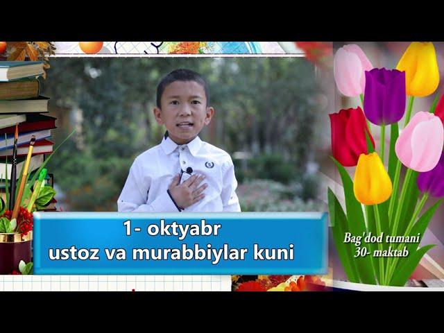 1-  oktyabr ustoz va murabbiylar kuniga video rolik