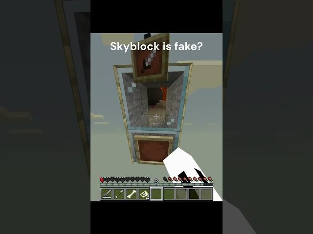 Skyblock is fake?! #minecraft #truman #funny #skit