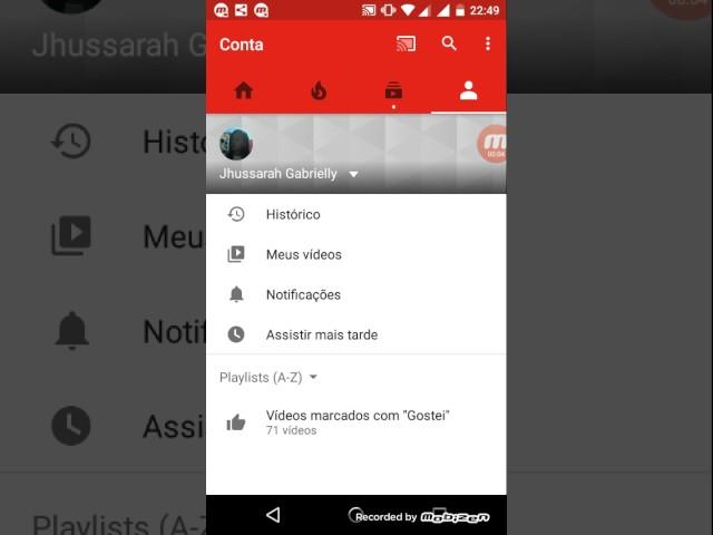 Ensinando a fazer um canal no YouTube no celular MOTO G.