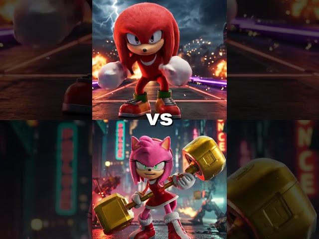 Who Can Beat Knuckles The Echidna? Fight Battle (vs Sonic, Doctor Eggman, Amy Rose, Silver, Shadow)