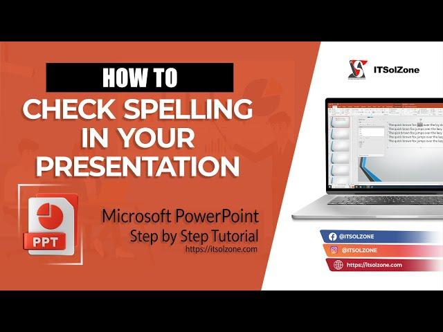 Mastering PowerPoint Spelling Check  | Tutorial | Step By Step | Itsolzone