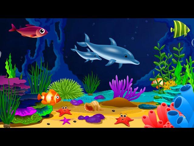 Lullabу and Calming Undersea Animation  Soothing fishes  Baby sleep music 