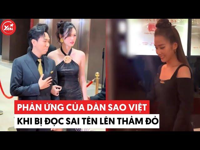 Phản ứng của dàn sao Việt khi bị đọc sai tên lên thảm đỏ