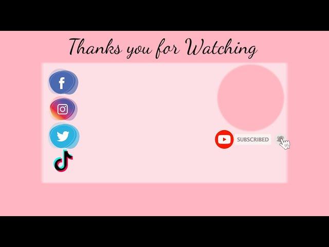 Free Outro Pink Template | no text | no copyright