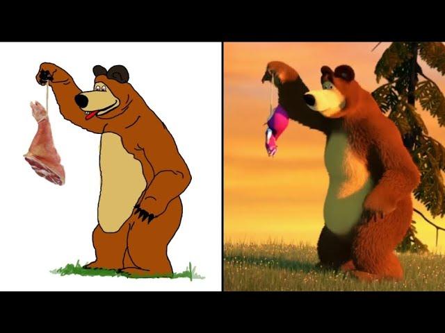 Masha and The Bear - La Dolce Vita || Drawing Meme Funny Video || Masha and The Bear Fun Memes 