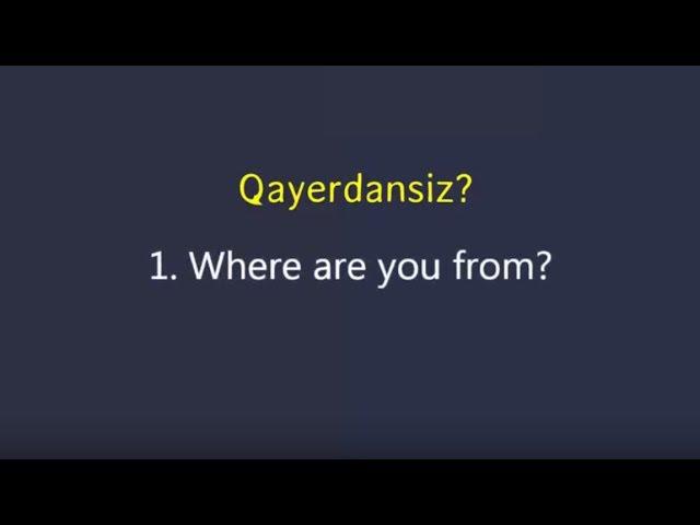 1. Ingliz tilida suhbatlashish - Qayerdansiz?