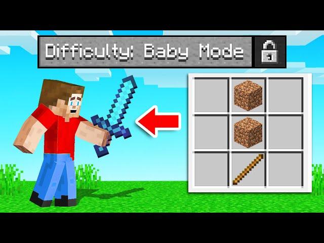 So We Added BABY MODE To MINECRAFT! (super easy)