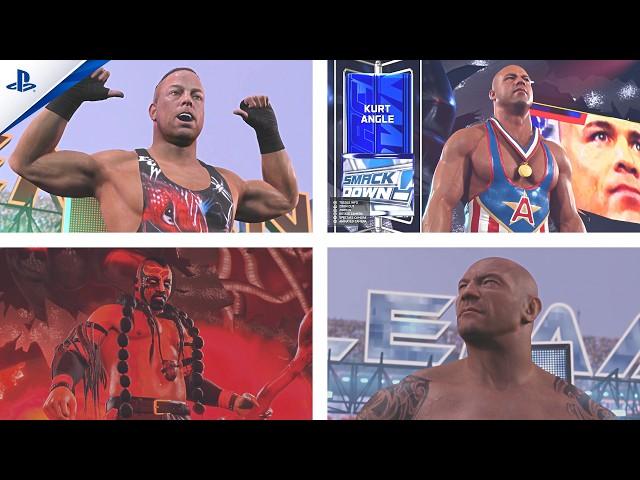 WWE 2K25 PS5 Entrances: RVD, Kurt Angle, Batista, DDP, Bret Hart, Terry Funk, Booker T & More!