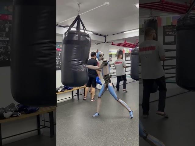 INSANE punching Power From AI Robot Punching A Bag