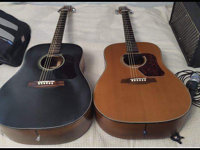 Acoustic Guitars Walden D560b & D570. Порівняння акустичних гітар. Сравнение акустических гитар.