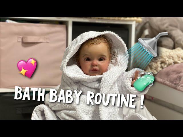 Реборн Ева искупалась!  Bath Baby Routine! Неделя Влогов День 1