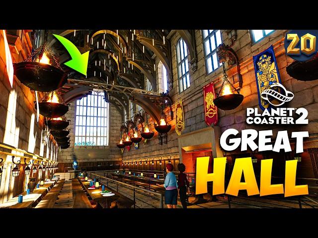 Building Hogwarts' GREAT HALL in Planet Coaster 2! (#20)
