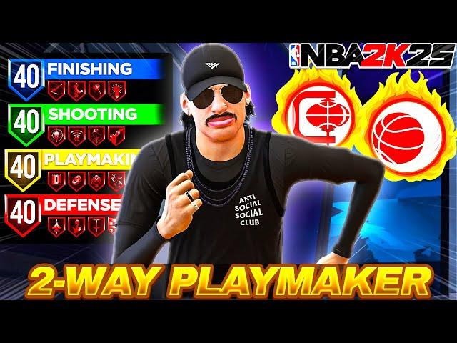 NEW 6'4 2-WAY PLAYMAKER Build w/ LEGEND ON BALL MENACE CHALLENGER and DIMER is DOMINATING NBA 2K25